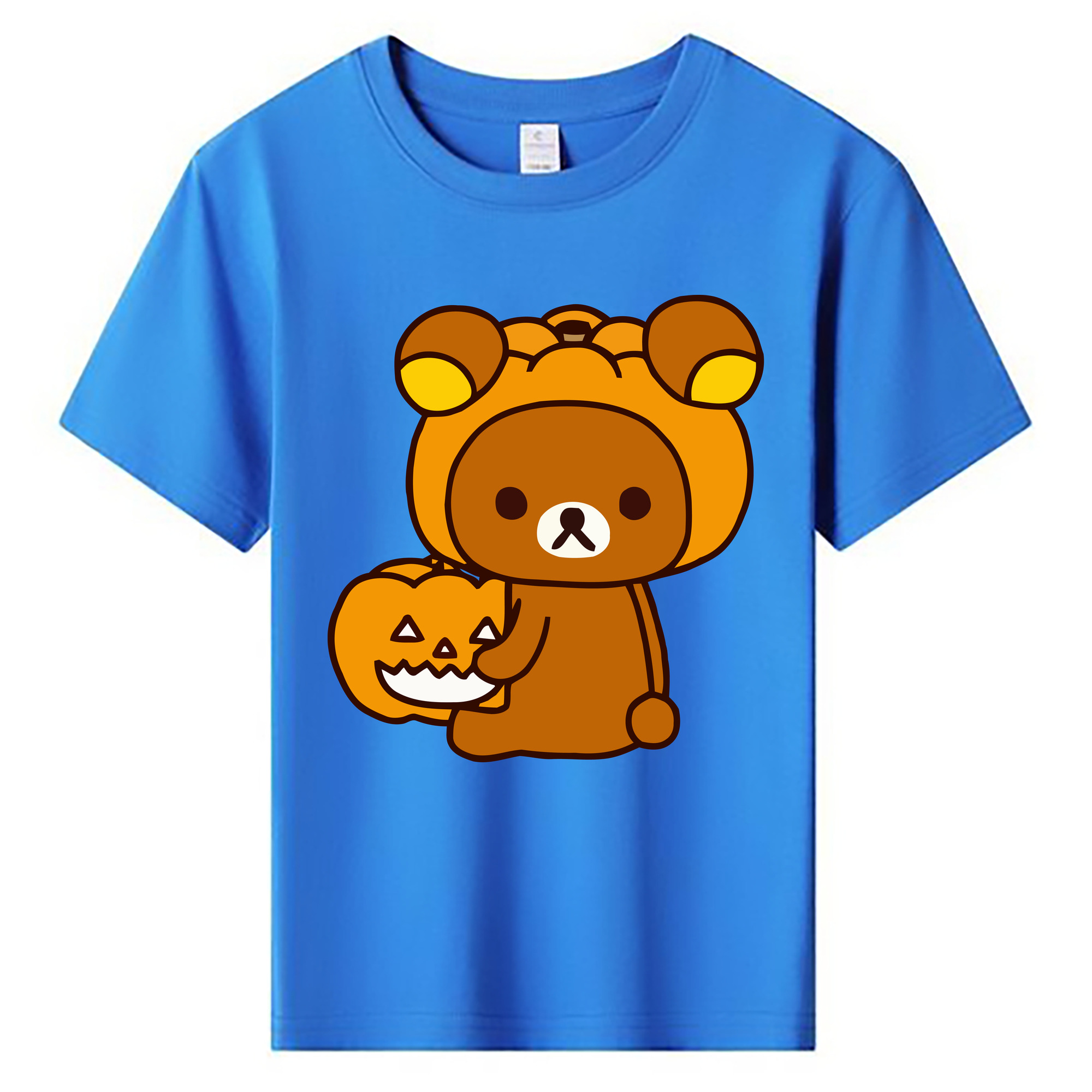 （画像用） リラックマ リラックマ キイロイトリ Rilakkuma Korilakkuma Kiiroitori 綿100％キッズTシャツ（フロントプリント）